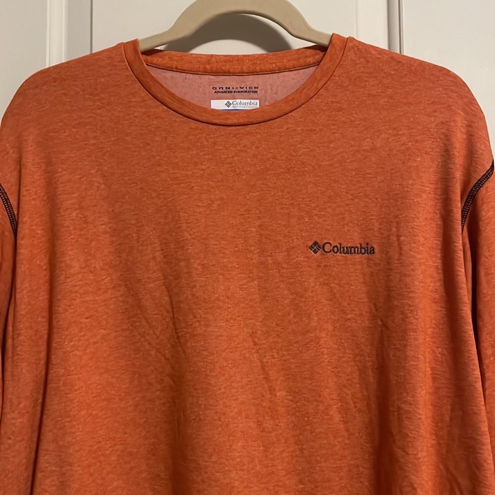 Columbia Men's Orange Long Sleeve Shirt - Picture 2 of 5